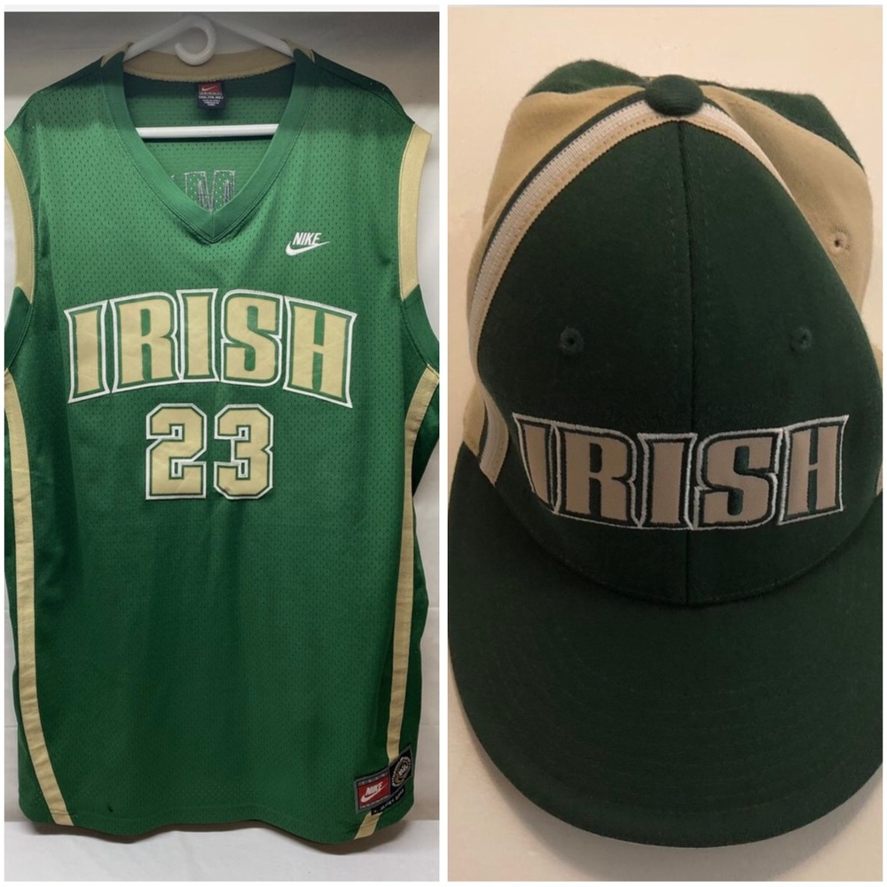 Lebron James High School Jersey with matching hat (Fighting Irish)